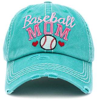"Baseball Mom" Vintage Washed Baseball Cap