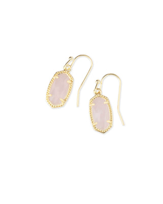 Lee Drop Earrings in Rose Quartz