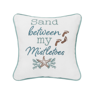 Sand Between My Mistletoes Pillow