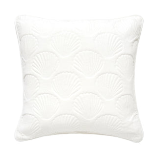 Shells White Velvet Pillow