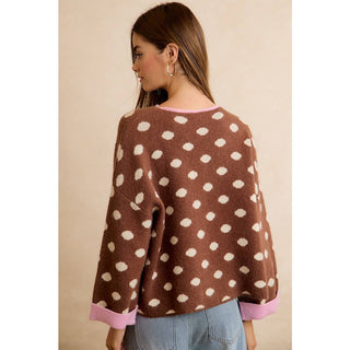 Dots Of Delight Sweater in Black