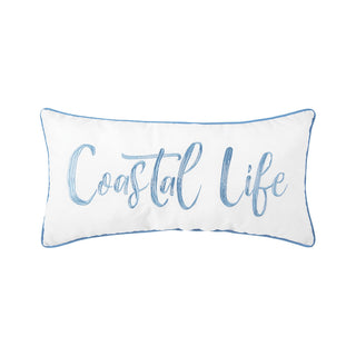 Embroidered Coastal Life Pillow