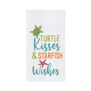 Turtle Kisses & Starfish Wishes Tea Towel