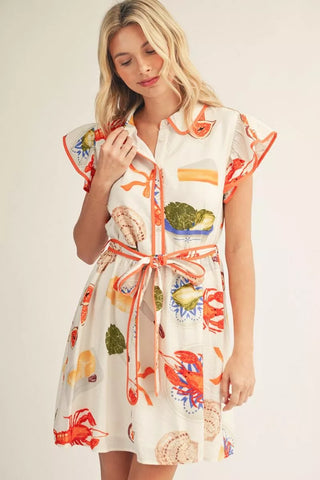 Through The Bay Dress in Cream