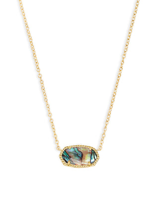 Elisa Short Pendant Necklace in Abalone Shell