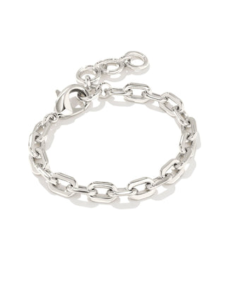 Korinne Chain Bracelet in Rhodium Metal