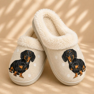 Black Dachshund Slippers