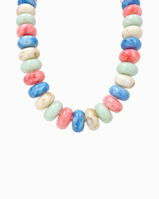 Chunky Marble Seed Bead Statement Necklace