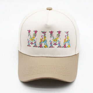 Floral Mama Embroidered Two Tone Trucker Hat