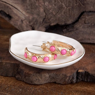 Jeweled Bubble Hoop Earrings