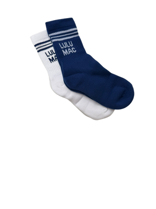 Lulu Mac Socks 2 Pair Box In Navy/Navy