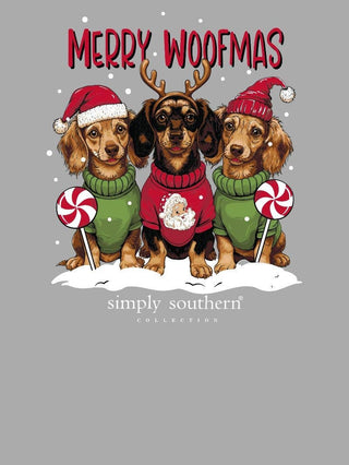 Youth Merry Woofmas Short Sleeve T-Shirt In Lunar