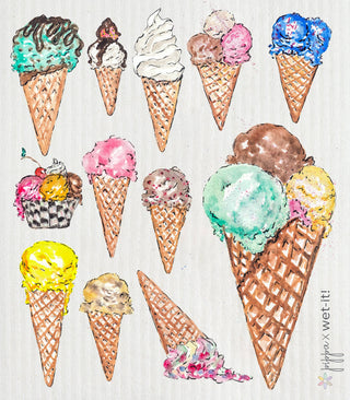 Ice Cream Cones Swedish Cloth