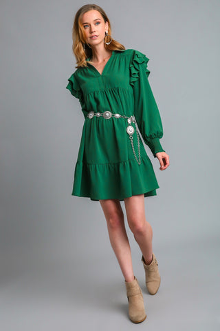 Lista Dress In Hunter Green