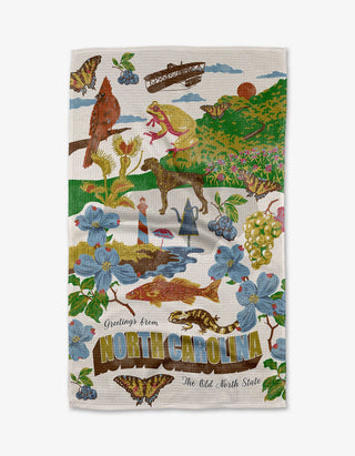 Greetings From North Carolina Tea Towel
