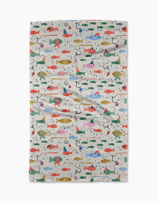 Light Holiday Fish Tea Towel