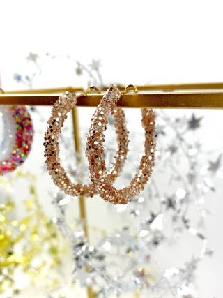 Carley Glitter Hoops