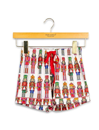 Youth Festive Vibes Pajama Shorts In Nutcracker