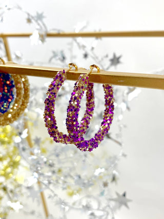 Carley Glitter Hoops