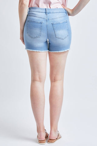 Missy High Rise Frayed Hem Shorts