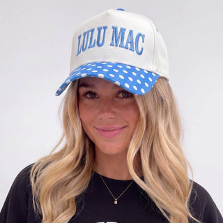 Lulu Mac Dot Cap In Royal/White