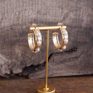 Jeweled Bubble Hoop Earrings