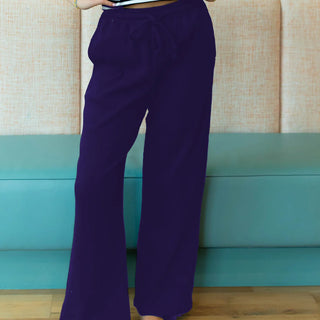 Lulu Mac Waffle Knit Pants in Navy
