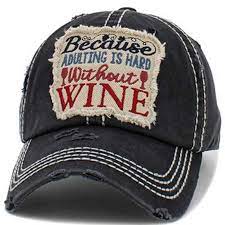 Because Adulting is Hard Hat in Black