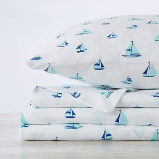 4-Piece Coastal Microfiber Sheet - Newport Collection: King / Coastal - Anchor