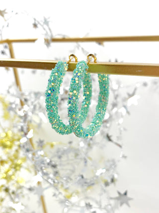 Carley Glitter Hoops