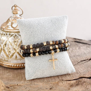 Cross Bracelet Stack Set