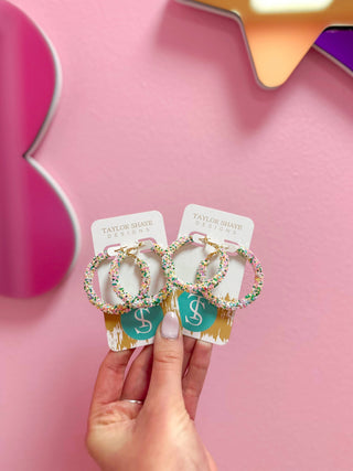 Carley Glitter Hoops