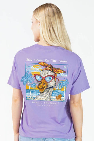 Silly Goose on the Loose T-Shirt in Grape