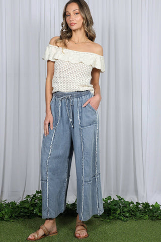 On A Weekend Trip Pant in Washed Denim