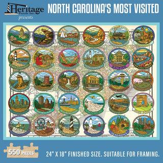 North Carolina's Most Visited 550 Piece Puzzle