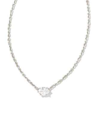 Rhodium Cailin Pendant Necklace in Cubic Zirconium