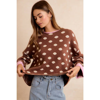 Dots Of Delight Sweater in Black