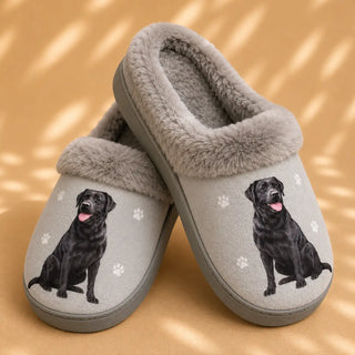 Black Labrador Slippers