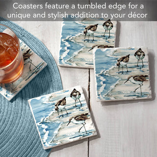 "Rockhampton Sandpipers"  Tumbled Tile Coaster 4pk
