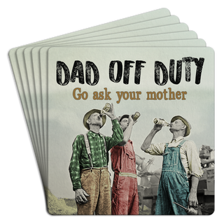 Bar Coaster Pack of 6| Dad off duty