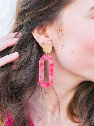 Brooklyn Earrings in Pink