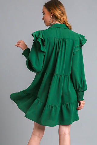 Lista Dress In Hunter Green