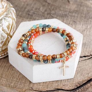 Cross Bracelet Stack Set