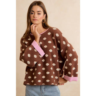 Dots Of Delight Sweater in Black