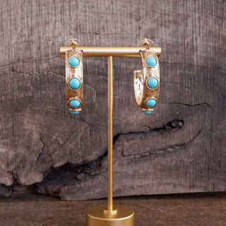 Jeweled Bubble Hoop Earrings