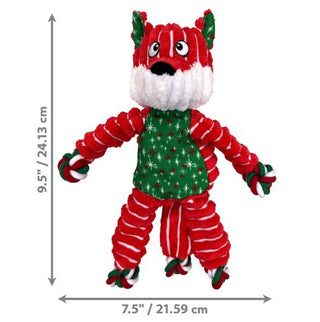 KONG Holiday Floppy Knots Fox Plush Dog Toy Sm/Md