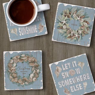 "Shovel Sunshine" 4 Pack Assorted Image Coaster Set