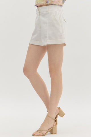 Keep Moving Forward Shorts in Off White