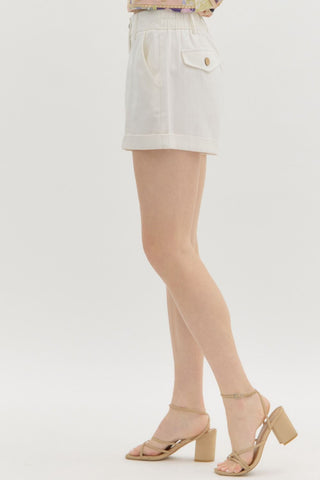 Keep Moving Forward Shorts in Off White
