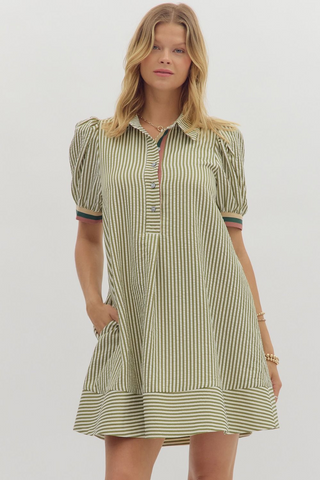 Back To You Dress In Olive